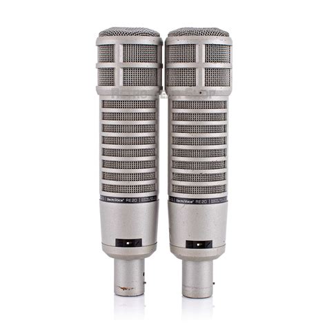 Electrovoice EV RE20 Vintage Pair Cardioid Broadcast Microphone Rare ...