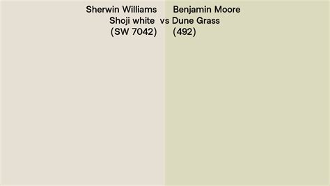 Sherwin Williams Shoji White Sw 7042 Vs Benjamin Moore Dune Grass