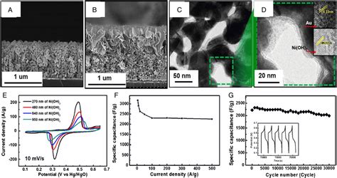 SEM Images Of A Crosssection Of A NPG And B Ni OH 2 NPG And HRTEM