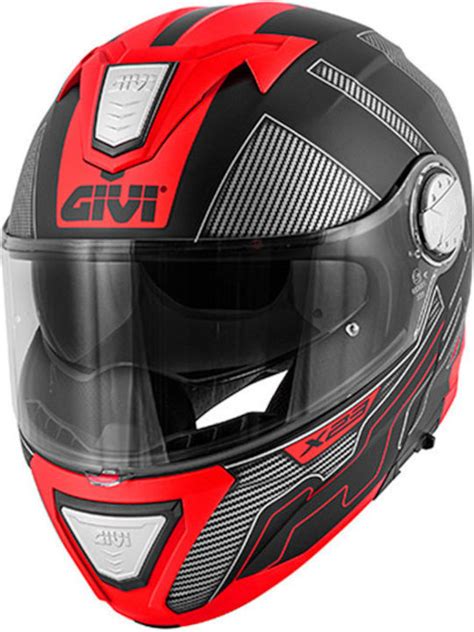 Givi Hx Syndey Protect Matt Black Titanium Red Flip Up