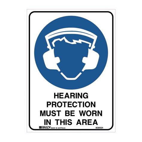 Mandatory Sign Hearing Protection Must Be Worn In This Area Metal