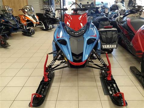 New 2024 Yamaha Sidewinder X TX SE 146 Ice Blue Redline Snowmobiles