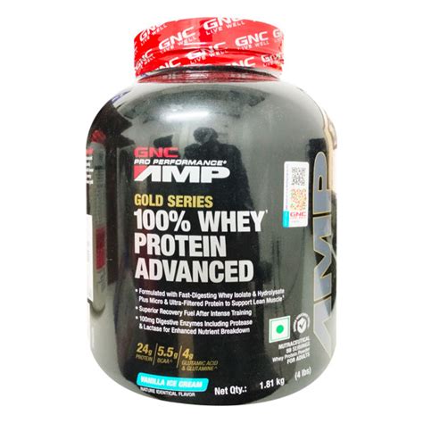 Buy GNC Gold Series 100 Whey Protein Advanced Powder Vanilla Ice