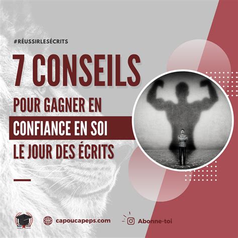 7 conseils pour gagner en confiance en soi le jour des écrits du CAPEPS