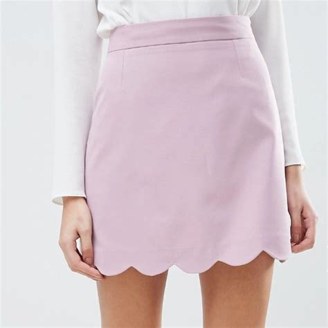 ASOS Skirts Aline Mini Skirt With Scallop Hem Poshmark