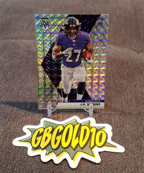 Panini Mosaic Silver Prizm Jk Dobbins Rookie Rc Baltimore