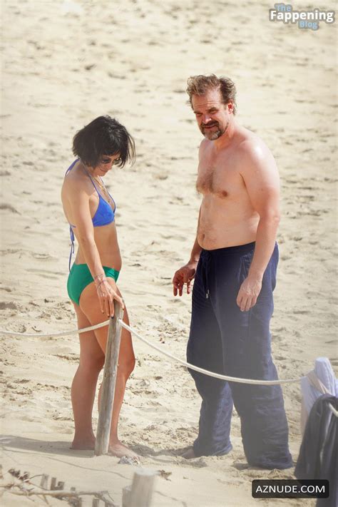 Lily Allen Sexy Shows Off Her Beautiful Body In A Hot Bikini At The Beach With David Harbour In