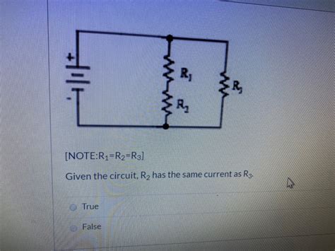 Solved NOTE R1 R2 R3 Given The Circuit R2 Has The Same Chegg