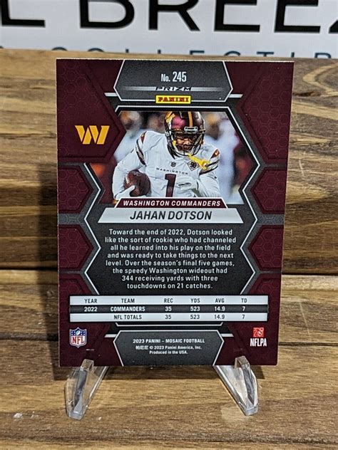 2023 Panini Mosaic Silver Prizm 23245 Jahan Dotson For Sale Online