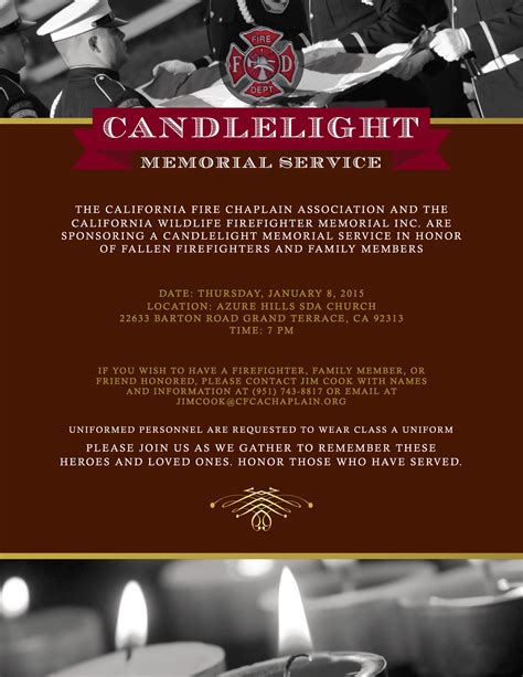 Candlelight Memorial Service - CAL FIRE Local 2881