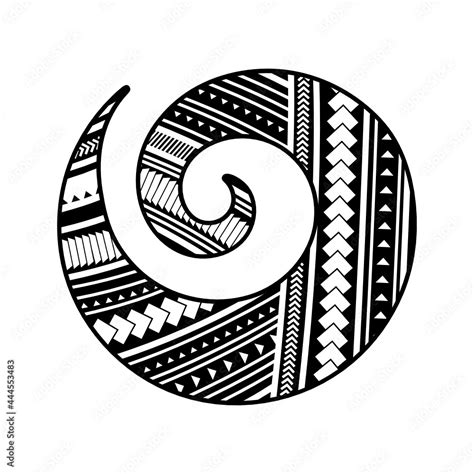 Koru Maori Symbol Is A Spiral Shape Based On Silver Fern Frond Vector