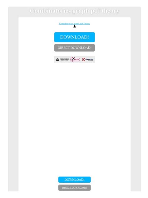 Combinatorics Graph PDF Theory | PDF | Combinatorics | Graph Theory