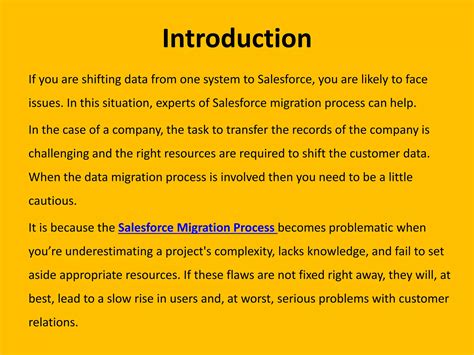 Salesforce Migration Process | PPTX