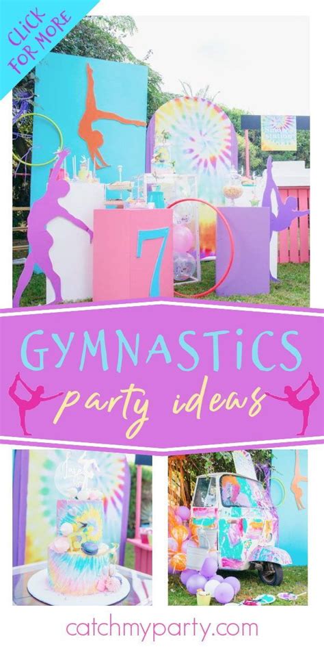 Tie Dye Gymnastics Birthday Party Birthday Laras Birthday Party