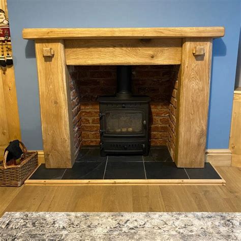 Hand Crafted Oak Beam Fire Surround Rustic Made To Etsy UK