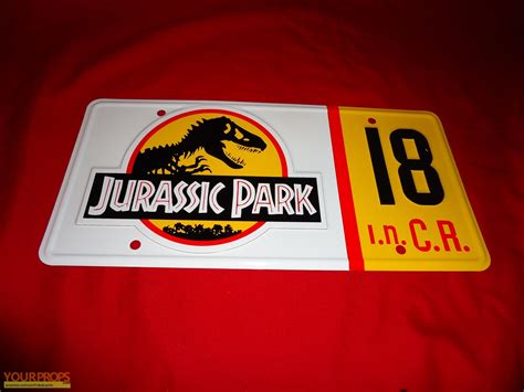 Jurassic Park Jeep License Plate Replica Movie Prop