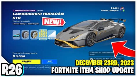 Fortnite Item Shop New Lamborghini Hurac N Fortnite Battle Royale