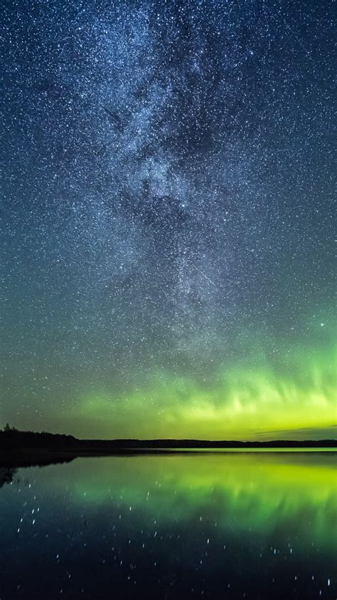 Wallpaper : nature, landscape, portrait display, aurorae, Milky Way ...