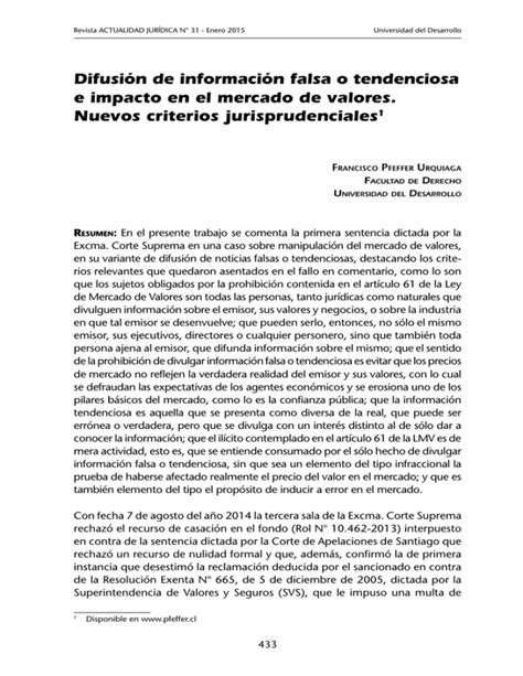 Difusión de información falsa o tendenciosa e impacto en el