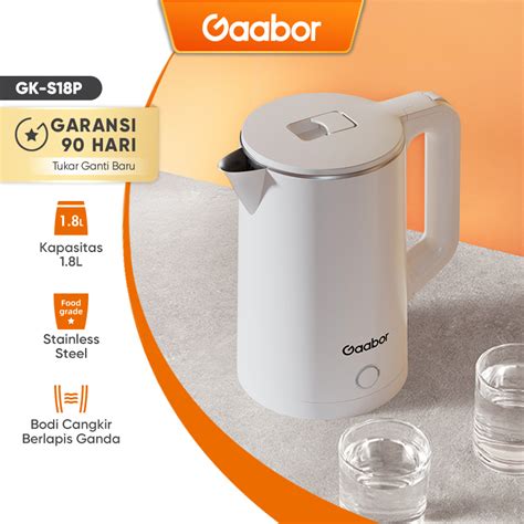 Jual Gaabor Electric Kettle Teko Listrik Pemanas Air L Untuk Satu