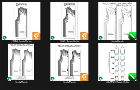 Molde De Costura Para Imprimir Camiseta Regata Mach O Masculina