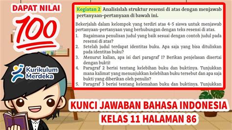 Kunci Jawaban Bahasa Indonesia Kelas 11 Hal 86 Bagaimana Penulisan