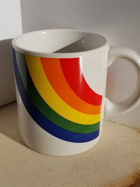 Vintage 80s Ftd Rainbow Coffee Mug Ftd Mugs Vintage Rainbow Mug Cup