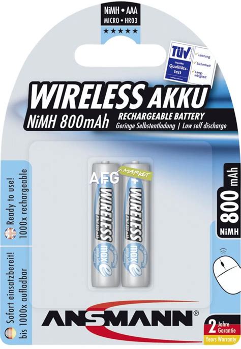 Ansmann MaxE NiMH Akku Micro AAA 800 MAh WIRELESS 5035503 Ceny I