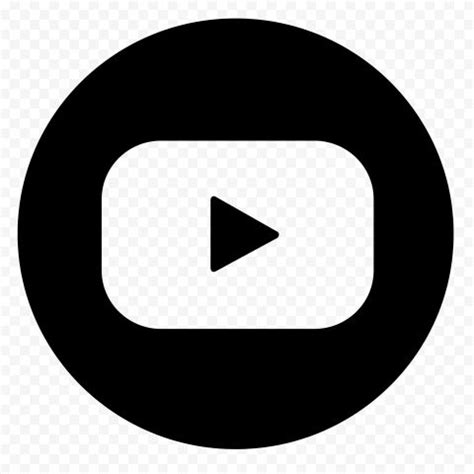 HD Black Round Circle Outline Youtube YT Logo Icon PNG Logo Icons