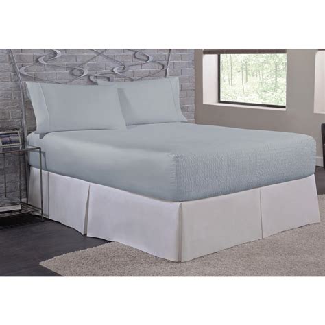 Lintex Chambray 6 Piece Denim Blue Cottonpolyester Queen Sheet Set