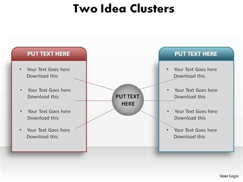 Two Idea Clusters Ppt Slides Presentation Diagrams Templates Powerpoint Info Graphics