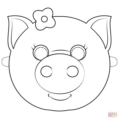Pig Mask Coloring Page Free Printable Coloring Pages