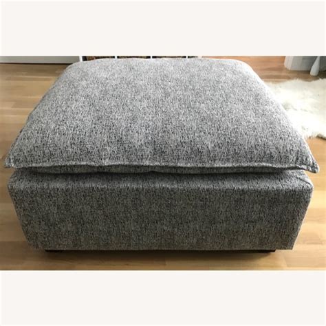 Albany Park Kova Ottoman Grey Fabric - AptDeco