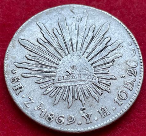 México 8 Reales 1869 Zacatecas Resellos orientales Catawiki