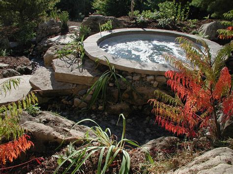 Natural Stone Hot Tub Rustic Swimming Pool And Hot Tub Toronto By