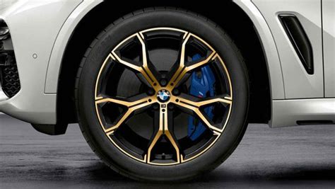 BMW Genuine 21 M Light Metal Wheel Y Spoke 741 M Bicolor Night Gold