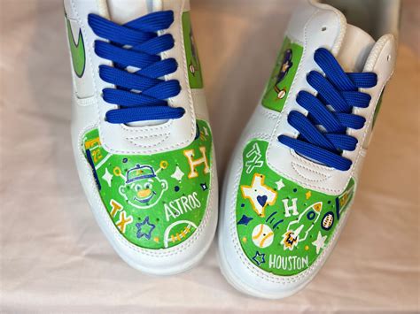 Astros Orbit Inspired Custom Shoes Etsy