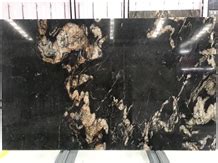 Polished Cosmos Black Granite Floor Covering Slabs From China