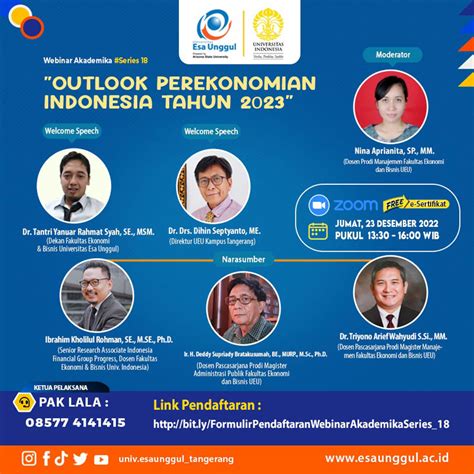 Outlook Perekonomian Indonesia Tahun Universitas Esa Unggul