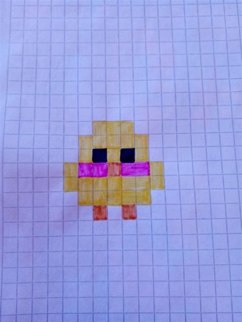 Pollito A Pixel🐥🐤 Dibujos Garabateados Dibujos En Cuadricula