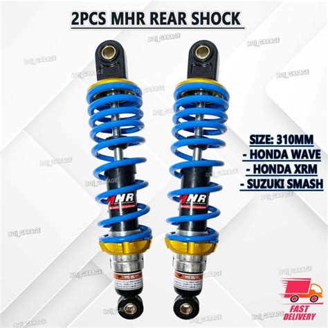 HONDA WAVE XRM SUZUKI SMASH REAR SHOCK ABSORBERS 310MM MHR BRAND BLUE