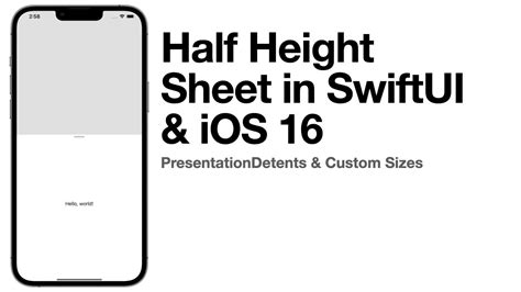 Swiftui Sheet Half Height Custom Sizes With Presentationdetents