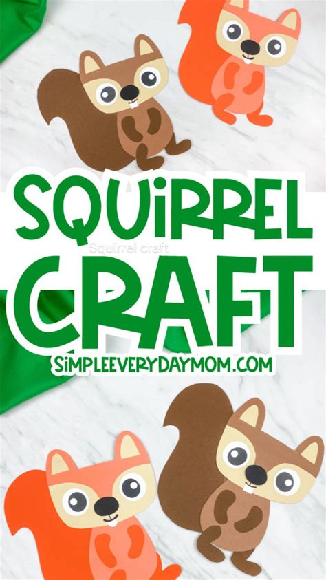 Squirrel craft | Preschool crafts, Fall crafts for kids, Animal crafts