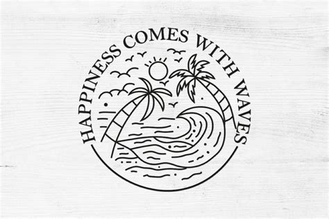 Happiness Comes In Waves Summer Svg Graphic By Crafthub Creative Fabrica