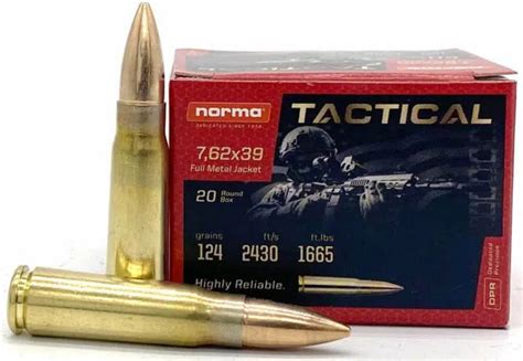 Ammo Bros NORMA USA TACTICAL 7 62X39MM 124GR FMJ 20RDS