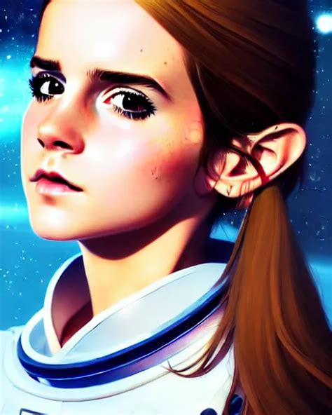 portrait Anime space cadet Emma watson cute-fine-face, | Stable ...