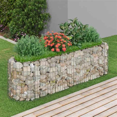 Festnight Gabion Raised Bed Steelgabion Wallgabion Basketgabion Planter Metal Raised Bed