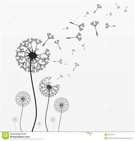 Seven Vector Dandelions Dandelion Art Dandelion Drawing Dandelion