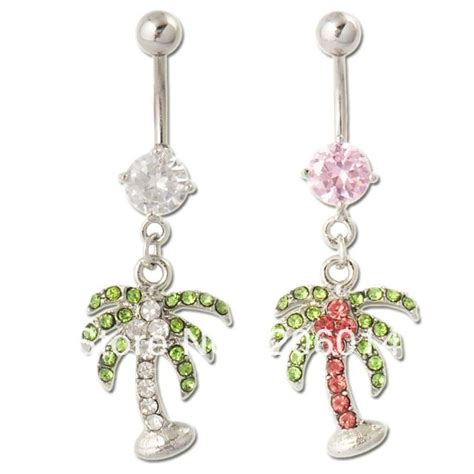 Palm Tree Belly Button Ring Belly Button Rings Body Jewelry Navel Rings