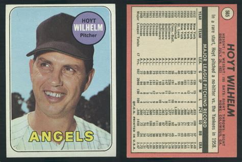 Topps Hoyt Wilhelm Angels Nm Ebay